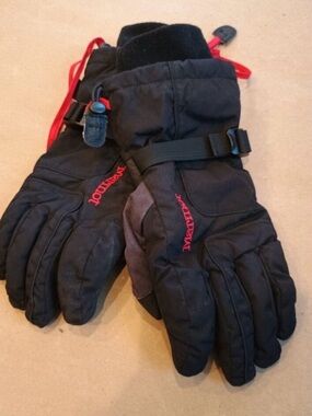 Marmot Black Red Ski Snow Gloves Women's Large Insulated
